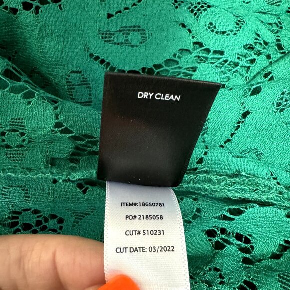 Torrid Floral Lace Trench Coat Duster Cardigan Size 4 / 4X Kelley Green Jacket - Picture 15 of 16